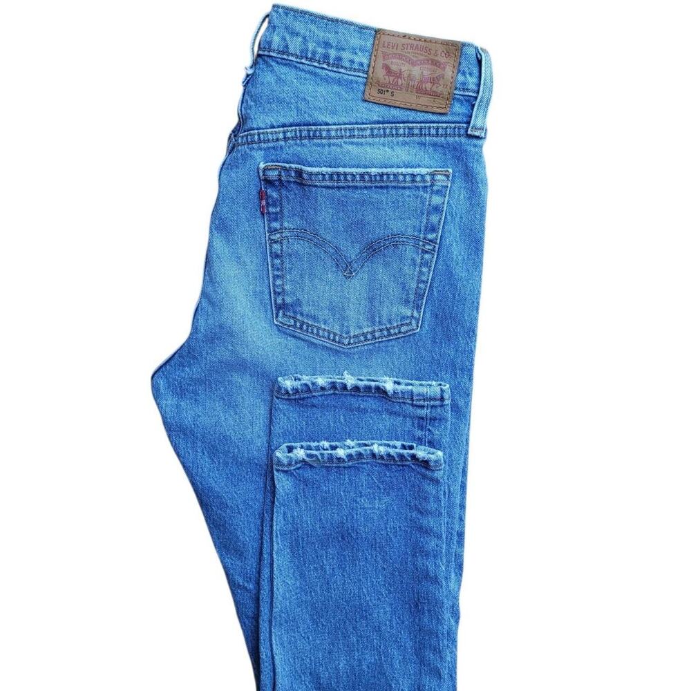 Levi's 501 Blue Denim Jeans Size 29x28